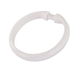 Set ganchos cortina 6x6 cm blanco 12 unidades Cotidiana