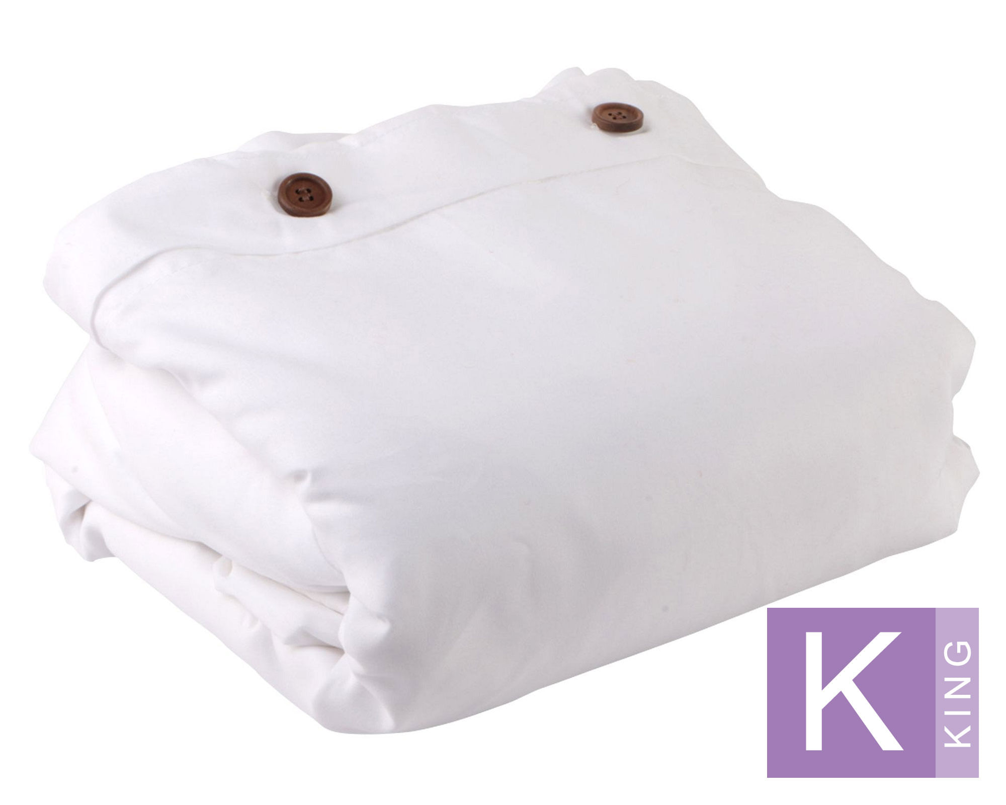 M+Design Funda de plumón king blanco