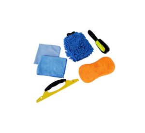 Kit limpieza para auto azul 7 piezas Datrak