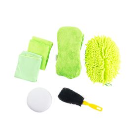 Kit limpieza para auto verde 7 piezas Datrak