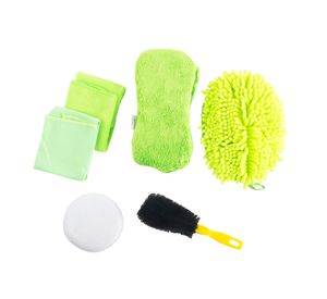 Kit limpieza para auto verde 7 piezas Datrak