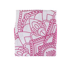 Cortina baño 180x180 cm mandala fucsia/blanco Cotidiana