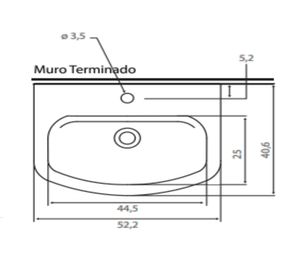 Mueble vanitorio 52.5 cm Ciro blanco Fanaloza.