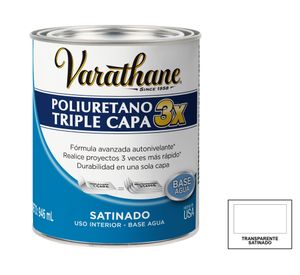 Protector de madera 946 ml 3X triple capa satín Varathane.