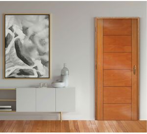 Puerta interior barnizada Capri III Enchapada 75x200 cm Itma.