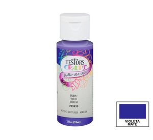 Pintura acrílica 59 ml violeta mate Testors Craft.