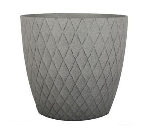 Macetero 27 cm Muriel gris oscuro Outzen