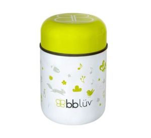 Termo 300 ml + cuchara + tazón infantil Foöd blanco/lima Bbluv