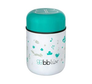 Termo 300 ml + cuchara + tazón infantil Foöd blanco/azul Bbluv