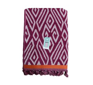 Toalla de playa Jacquard rosa 90x170 cm