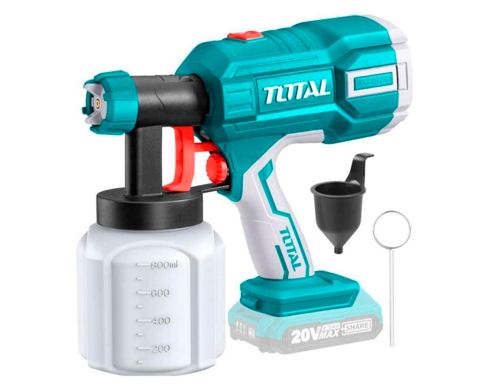 Pistola Para Pintar Inalámbrica Total TSGLI2003 20V 800ml