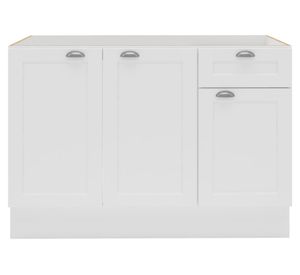 Mueble base cocina 120 cm 3 puertas 1 cajón Premier blanco