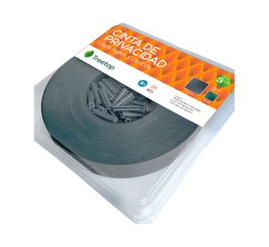 Cinta de privacidad 3 m2 + 100 clips grafito