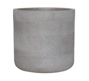 Maceta fiber clay Líneas gris 24.5x24.5 cm