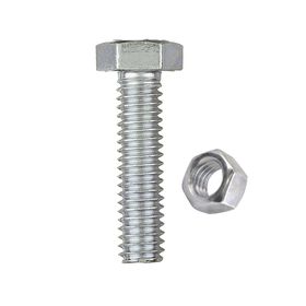 Perno hexagonal 8.8 métrico con tuerca M8-1.25x30 mm ZBR 2 unidades