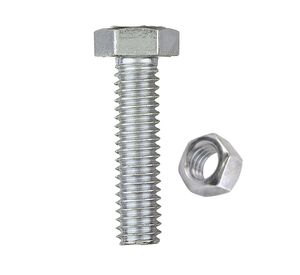 Perno hexagonal 8.8 métrico con tuerca M8-1.25x30 mm ZBR 2 unidades