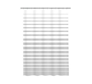 Cortina baño Rayas gris 180x180 cm