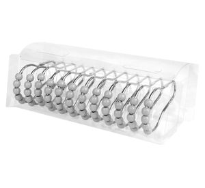 Cortina baño Rayas gris 180x180 cm