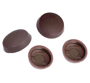 Tapa tornillo PVC 14.5 mm café 4 unidades