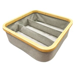 Organizador clóset 3 divisiones tela gris