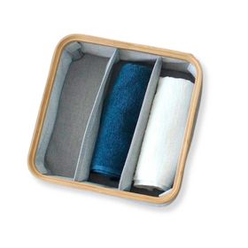 Organizador clóset 3 divisiones tela gris