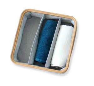 Organizador clóset 3 divisiones tela gris