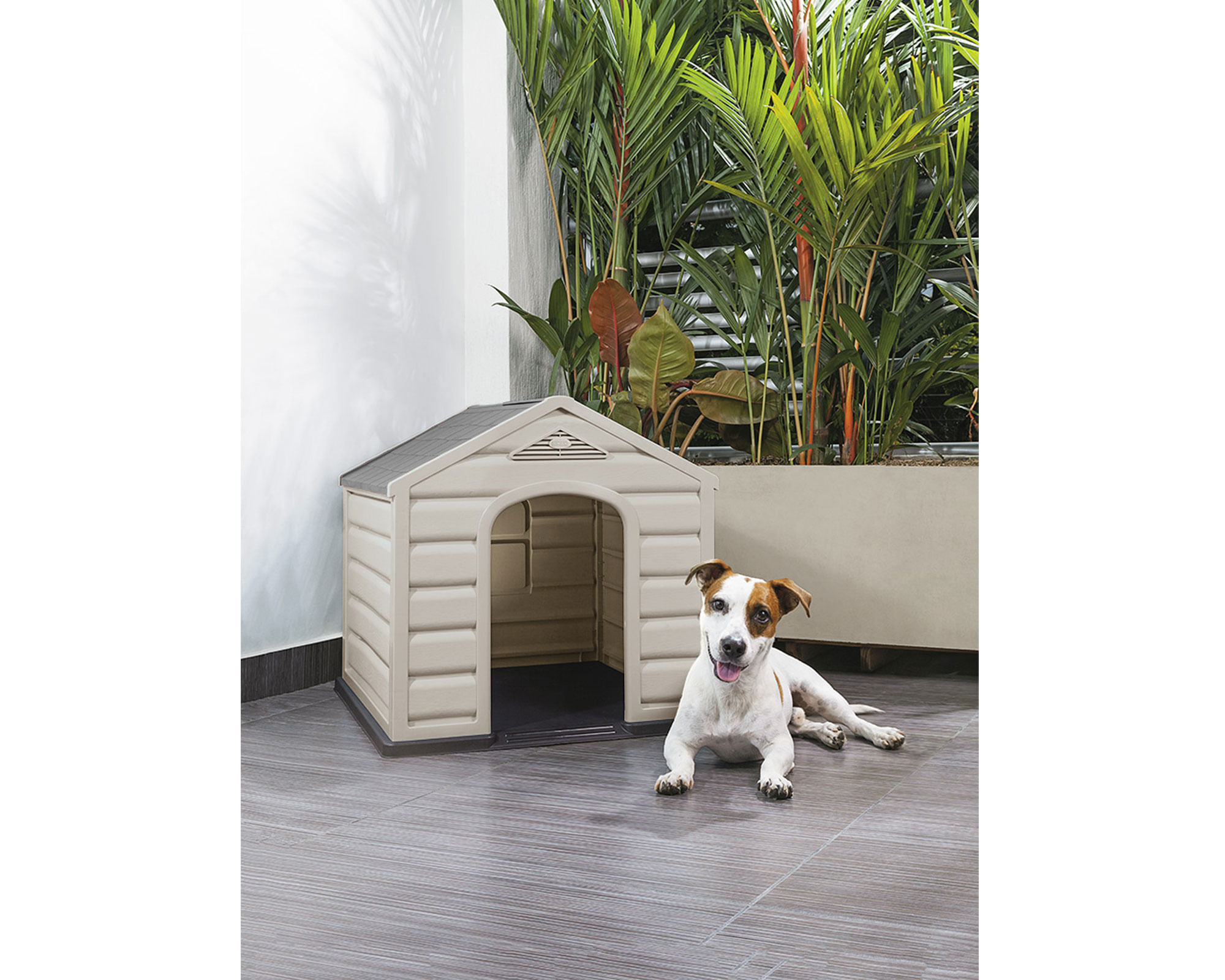 Casa perro 89x90x92 cm gris