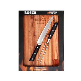 Set tabla acacia + cuchillo + pincho