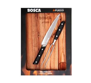 Set tabla acacia + cuchillo + pincho