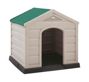 Casa perro grande 92x90x89 cm taupe/verde