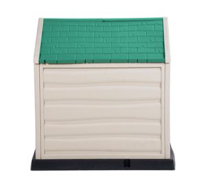 Casa perro grande 92x90x89 cm taupe/verde
