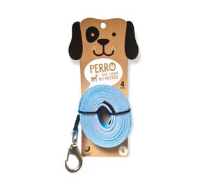 Correa perro rosado/celeste Fundación 7 sueños