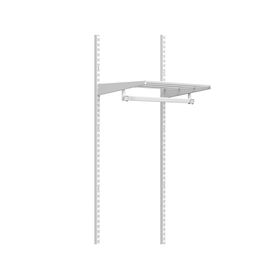 Barra clóset 2 ganchos blanco