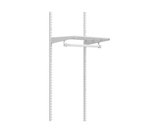 Barra clóset 2 ganchos blanco