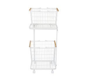 Carro organizador lavandería 2 canastos