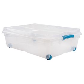 Caja organizadora 32 litros Rollbox transparente Wenco