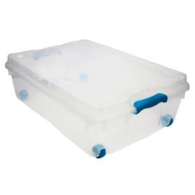 Caja organizadora 32 litros Rollbox transparente Wenco