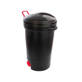 Basurero industrial 125 litros con ruedas negro Wenco