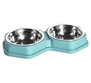 Plato mascota doble azul 1060 ml