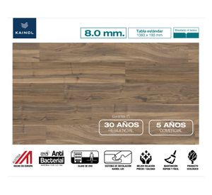 Piso flotante Classic Touch nuez 8 mm 2.4 m2