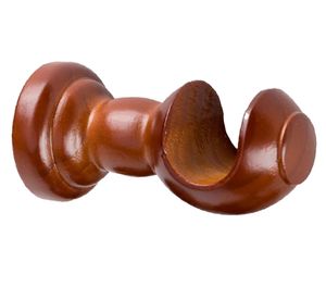 Soporte cortina simple madera 19 mm chocolate
