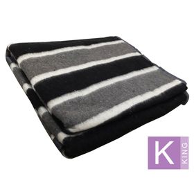 Frazada Jacquard gris king