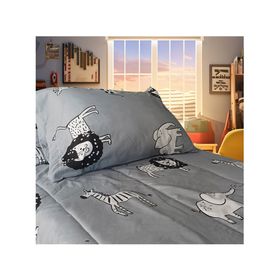 Plumón infantil Jungle gris 1.5 plazas