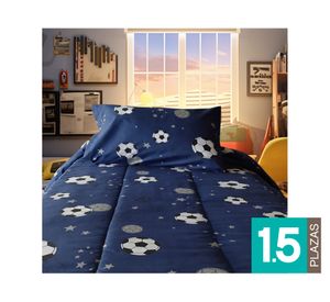 Plumón infantil Ball azul 1.5 plazas