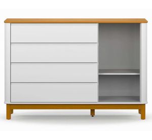 Cómoda Flow blanco 4 cajones