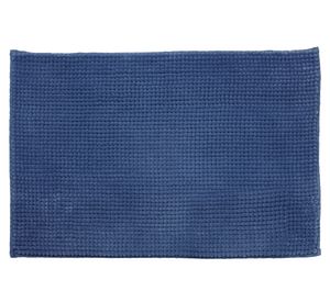 Piso baño Shaggy azul 40x60 cm