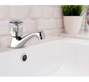 Llave lavatorio Mossini cristal cromo