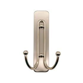 Gancho para baño doble Grande níquel satinado Command