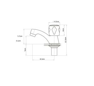 Monoblock lavamanos Mossini metal cromo