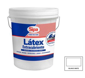 Látex 1 tineta Extracubriente blanco mate Sipa
